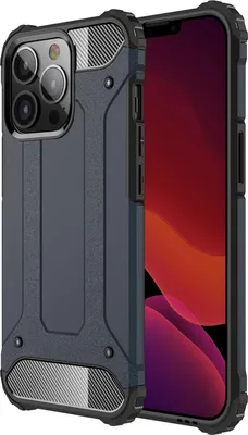 Produktbild von Mobigear Outdoor Schutzhülle für iPhone 13 Pro, Hartschalen-Rückseite, stoßfest - Marineblau