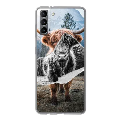 Produktbild von MuchoWow® Handyhülle Schutzhülle Hülle für Samsung Galaxy S21 Plus Schottischer Highlander - Kuh - Tiere Silikon Softcase Handy Hülle - Handy-Tasche