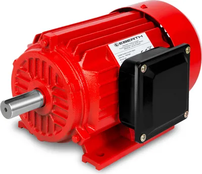 Produktbild von EBERTH Elektromotor 400V mit 2,2 kW Leistung, Drehstrommotor aus Aluminium, 3-Phasen, Drehzahl 2840 U/min., Stromstärke 4,8 A, Leistungsfaktor 0,95