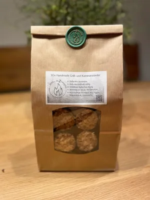 Produktbild von Die Zündquelle, 30x Handgemachte Grillanzünder, Kaminanzünder, Ofenanzünder aus Naturmaterialien. Lange Brenndauer bis zu 30min. Kein Anzündholz nötig