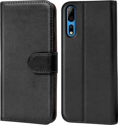 Produktbild von Conie Klapp Tasche für ZTE Axon 10 Pro Kartenfach Rundumschutz Hülle in Schwarz