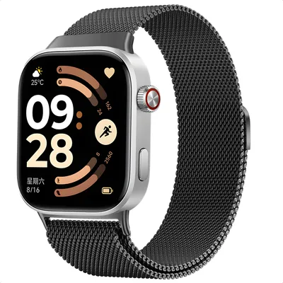 Produktbild von imoshion Magnetisches Milanaise Armband für Xiaomi Smart Band 9 Pro / 8 Pro / Redmi Watch 6 / 5 / 4 - Schwarz