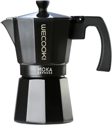 Immagine prodotto di WECOOK! Macchina da caffè espresso nera in alluminio, moka per 9 tazze