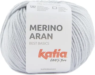 Image de Katia Merino Aran 98 Blue Grey Laine à tricoter