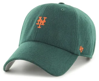 Immagine prodotto di Cappello da baseball con visiera piatta 47 Brand, modello "MELTON BASE", colore verde, con logo dei New York Mets