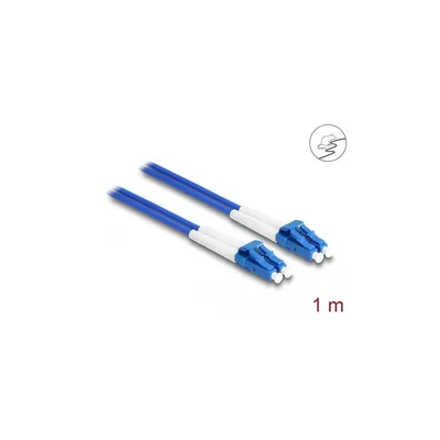 Productafbeelding van DELOCK 1 meter glasvezel netwerkkabel voor netwerkapparatuur, switch, mediaconverter - Tweede aansluiting: 1 x LC Duplex - LSZH - Blauw