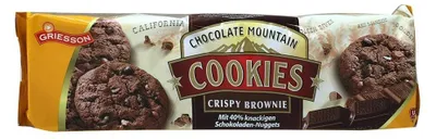 Produktbild von Griesson Chocolate Mountain Cookies Crispy Brownie Mürbegebäck 150g