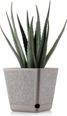 Produktbild von HowHomely | Pflanzkübel Pilea Texelle, Taupe - 18 x 18 cm - Blumentöpfe, Mit Feuchtigkeitsmesser, Modernes Design