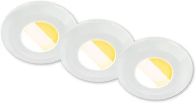 Obrázek produktu pro sada 3 LED vestavných koupelnových svítidel 230V CTS spínač Ra90 ploché vodotěsné bílé