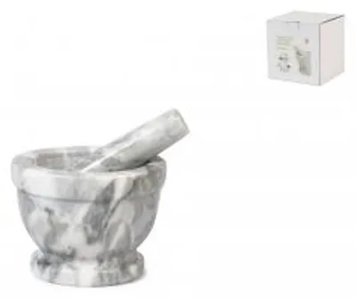 Immagine prodotto di H&H Mortaio In Marmo Bianco Con Pestello Cm 14