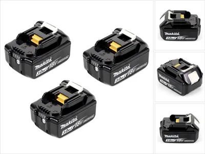 Immagine prodotto di Makita Batteria BL 1830 B 18V - 3 Ah / 3000 mAh con indicatore di carica LED - 3 unità
