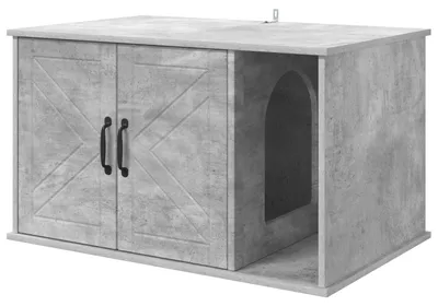 Obrázek produktu pro vidaXL Betonový domek pro kočky 85 x 55 x 50 cm materiál na bázi dřeva