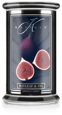 Immagine prodotto di Candela profumata Kringle Candle, fragranza Bayleaf & Fig, grande, con due stoppini (624 g)