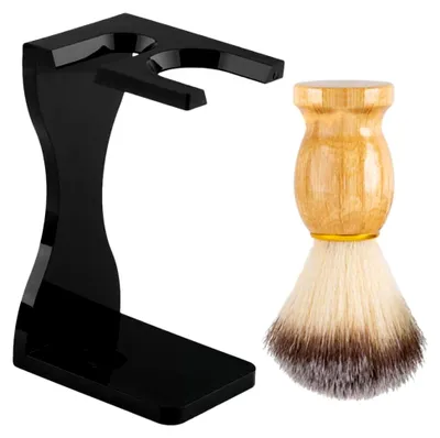 Produktbild von Rasierpinsel-Set mit Ständer aus Acryl für Herren