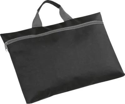 Produktbild von Polyester Dokumententasche mit Reißverschluss und Tragegriff / Farbe: schwarz