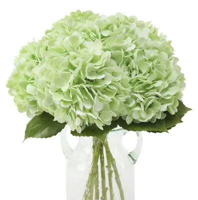 Image de Fleurs artificielles hortensias en pot, idéales pour la décoration