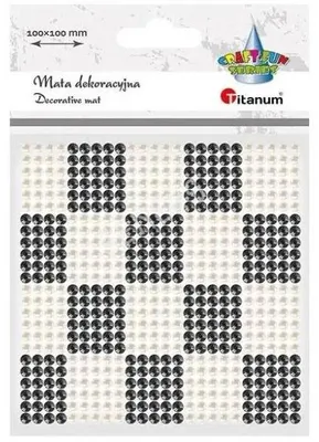 Image de Tapis décoratif 10 x 10 cm, perles et cristaux - Titanum