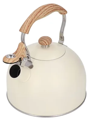 Pfeifkessel 2,5 L Edelstahl mit Holzgriff Induktion