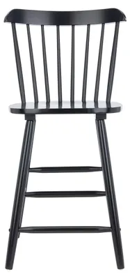 Productafbeelding van SAFAVIEH Moderne barkruk - Set van 2 - met rugleuning, zwart, 51 x 50