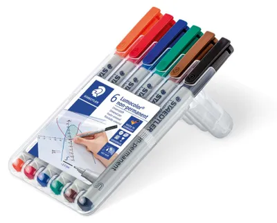 Image de Staedtler® 311 WP6 Stylo fin universel Lumocolor® - non-permanent, S, 6 couleurs