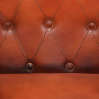 Image de Fauteuil de luxe en cuir véritable, couleur marron, idéal pour le salon et le bureau