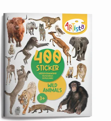 Produktbild von Artista - Stickerbuch Wildtiere