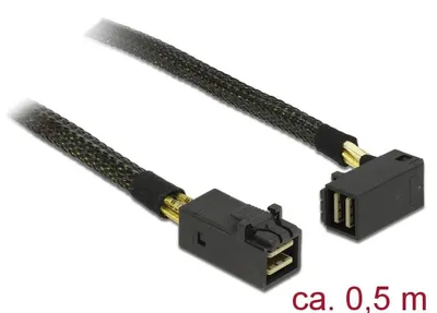 Image de SAS Kabel Delock Mini SAS HD -> Mini SAS HD 0.50m gewinkelt