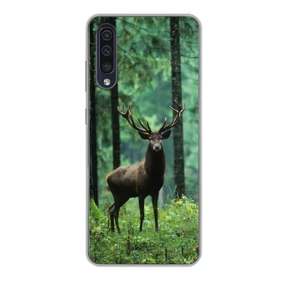 Produktbild von MuchoWow® Handyhülle Schutzhülle Hülle für Samsung Galaxy A50 Hirsche - Wald - Bäume - Tiere - Natur Silikon Softcase Handy Hülle - Mobiltelefonhülle