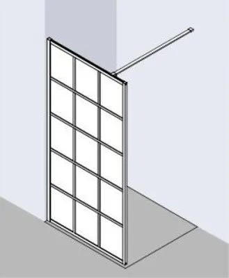 Produktbild von Kermi XDWW2140203PK Walk-In Dark Edition WW2 1400x