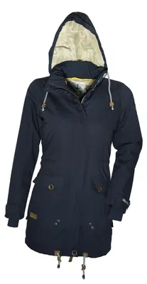 Produktbild von Blue Wave Damen Funktionsparka Outdoor-Jacke Ella - Funktionsjacke Funktionsmantel mit Fleece-Innenfutter in Marine Größe 36