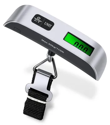 Immagine prodotto di Bilancia per bagagli, bilancia digitale per valigie, portata 50 kg, portatile