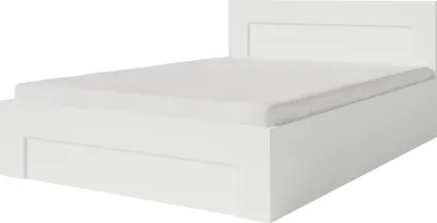 Produktbild von FURMEB24 - WER - 180 x 200 cm Bettgestell mit Lattenrost - Metall Bettrahmen mit ger€umigem Boxkasten - Bett in Holzoptik -  Wei