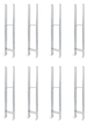 Produktbild von Alberts 8 x H-Pfostenträger, 116x800 mm, Materialstärke 6 mm, Tiefe 60 mm, feuerverzinkt