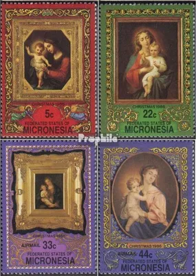 Produktbild von Briefmarken Mikronesien 1986 Mi 63-66 (kompl.Ausg.) postfrisch Weihnachten