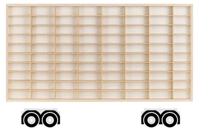Image de Bande-annonce ArtTwist pour vitrine de modèles réduits de voitures | Rangement Hot Wheels à 80 compartiments | Vitrine de collection suspendue 78,5 cm x 40 cm x 4 cm | Casier en bois pour décoration murale et rangement (011)