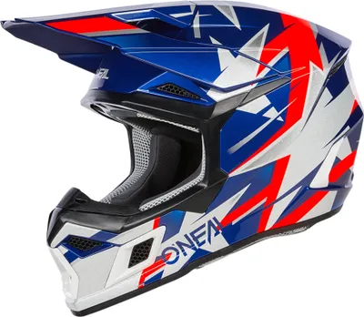 Produktbild von Oneal 3SRS Ride Motocross Helm, blau/rot/weiß, XL (61/62)