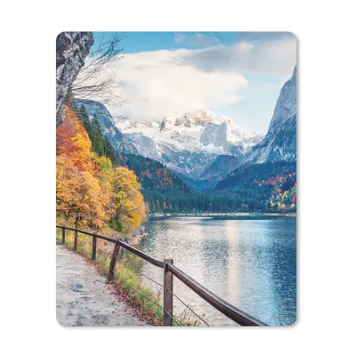 Produktbild von MuchoWow® Mauspad Mousepad Berge - See - Weg - Natur - Wasser 19x23 cm - Mousepads - Maus Mat - Pad - Mausunterlage - Mauspads - Spielen