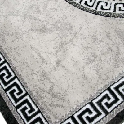 Produktbild von Orientalischer Teppich mit Bordüre & Glitzergarn creme grau Größe - 240 x 340 cm