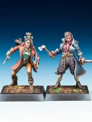 Produktbild von Freebooter Fate Maudits Tabletop-Figuren, 2 unbemalte Figuren, ca. 36/31 mm, zum Zusammenbauen