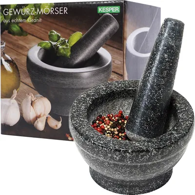 Obrázek produktu pro Kesper 71501, Šedá, Žula, Hmoždíř, 16 cm, 85 mm, 1 kusů
