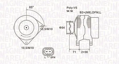 Produktbild von MAGNETI MARELLI 063731973010 Lichtmaschine Generator LiMa 120A 14V für OPEL Corsa D Schrägheck (S07) ZAFIRA B (A05) Meriva A (X03) Astra H Caravan