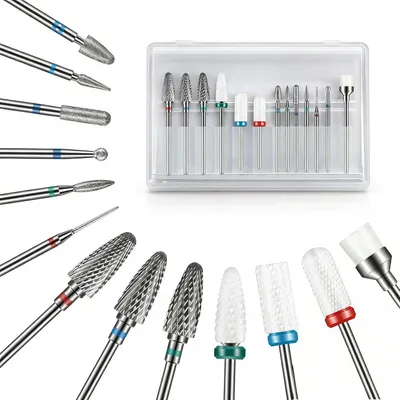 Produktbild von 13 Nagelfräser Bits Professioneller Karbid Diamant Bohrer für Fräser Nägel