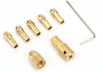 Obrázek produktu pro 7 kusů 0,5-3 mm elektrických vrtacích kleštin s mikrospirálovým vrtacím sklíčidlem (3,17 mm)