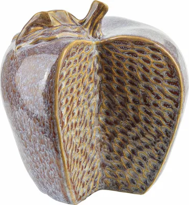 Produktbild von Dekofigur Apfel Keramik Mondex Saggio Apple 17x9x17 cm Braun/Blau 1 Stück