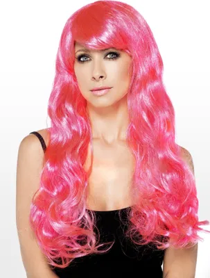 Produktbild von Meerjungfrau pink - Kostüm Perücke für Fasching
