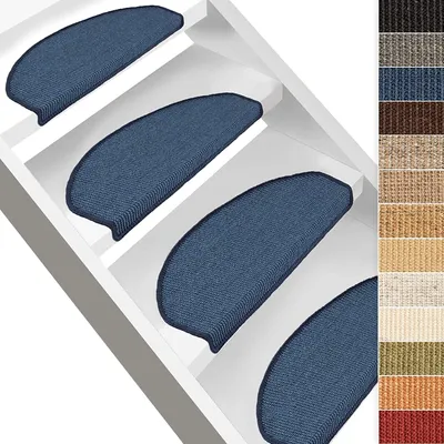 Produktbild von Sisal-Stufenmatten Premium Blau 23,5 x 65 cm