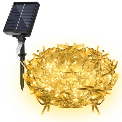 Obrázek produktu pro Jopassy 10M 396LEDs solární pohádková světla venkovní LED pohádková světla LED pohádková světla vánoční světla IP44 vodotěsná teplá bílá