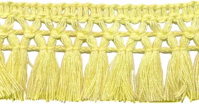 1m Fransenborte 32mm pastellgelb