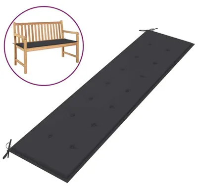 Produktbild von Gartenbank Auflage Bankauflage Sitzpolster Bankkissen für Gartenbänke und Sitzbänke Polsterauflage Outdoor Sitzkissen 100 x 50 cm Anthrazit 150 x 50 x 3 cm
