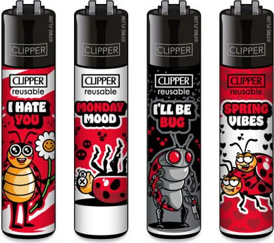 Produktbild von Clipper Reibrad Feuerzeuge Ladybirds #2, 4 Stück